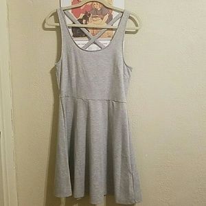 H&M Grey Dress with X cross on the back